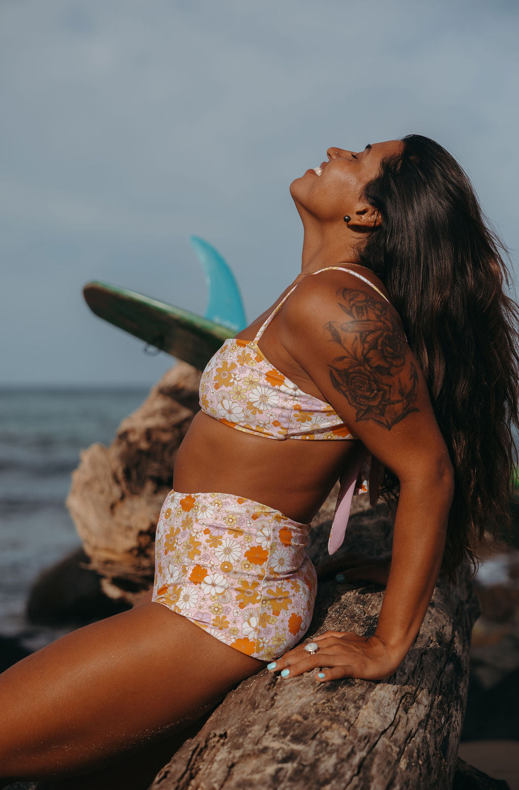 Holly High Waist Boycut Surf Shorts